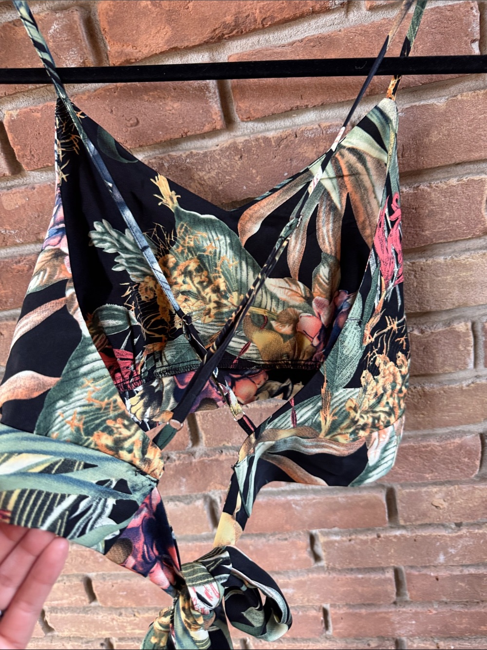 Women’s Floral Maxi Skirt and Top in Black with Tropical Print - Picture 10 of 11